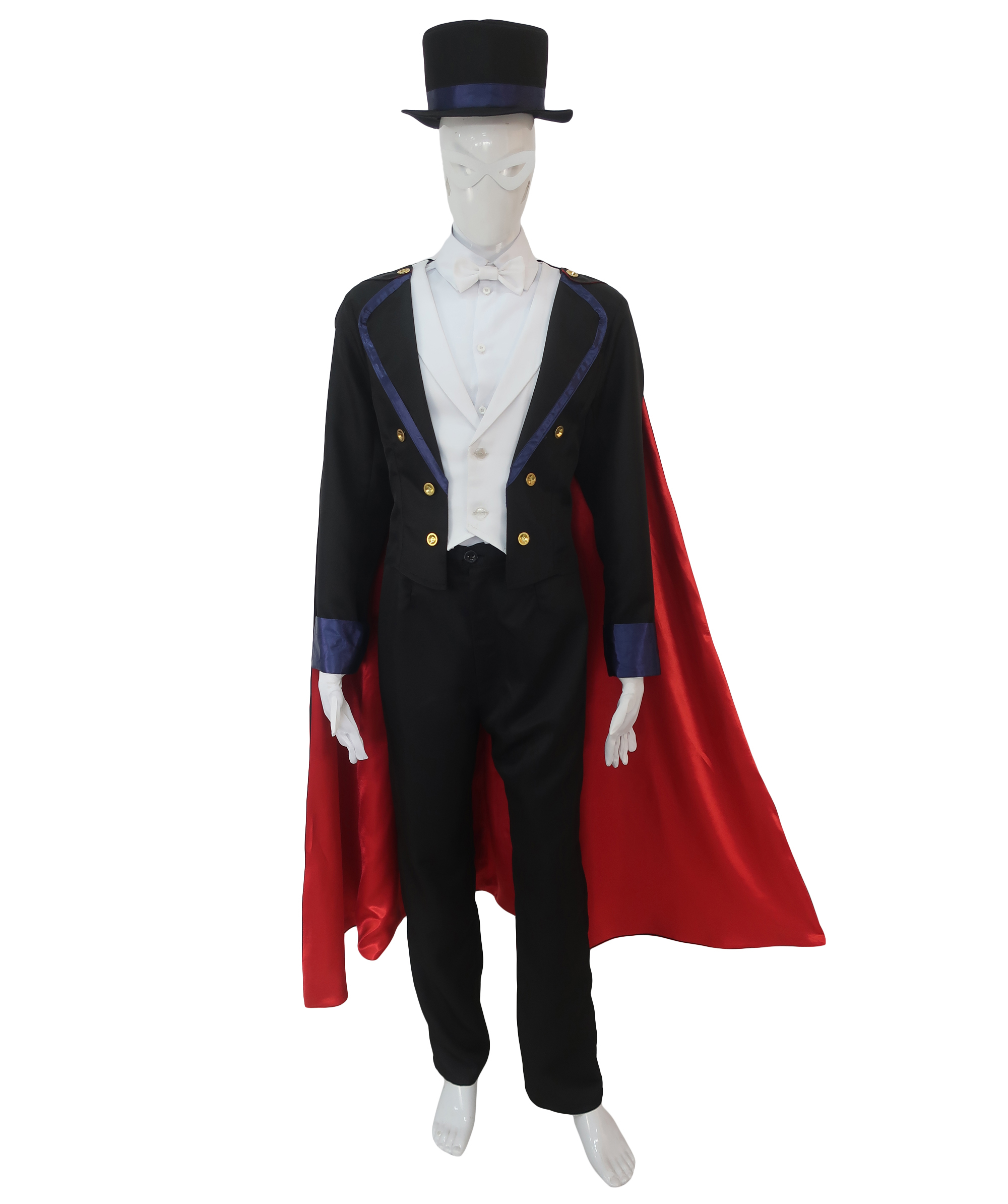 大人の男性用 JCA-053 セーラームーン（タキシード仮面） レッド ホワイト ブラック ダークブルー コスプレ衣装